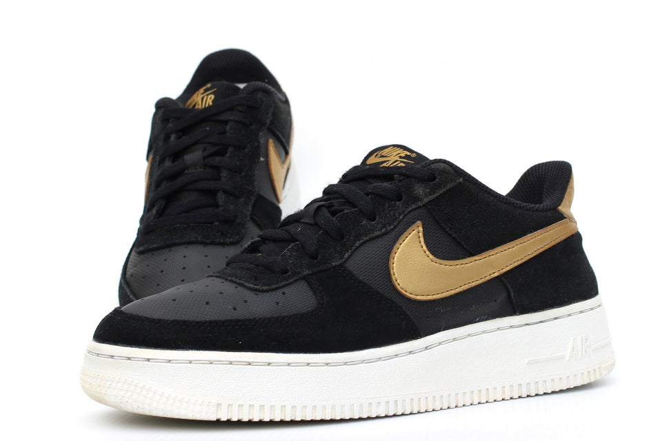 NIKE AIR FORCE 1 BLACK METALLIC GOLD