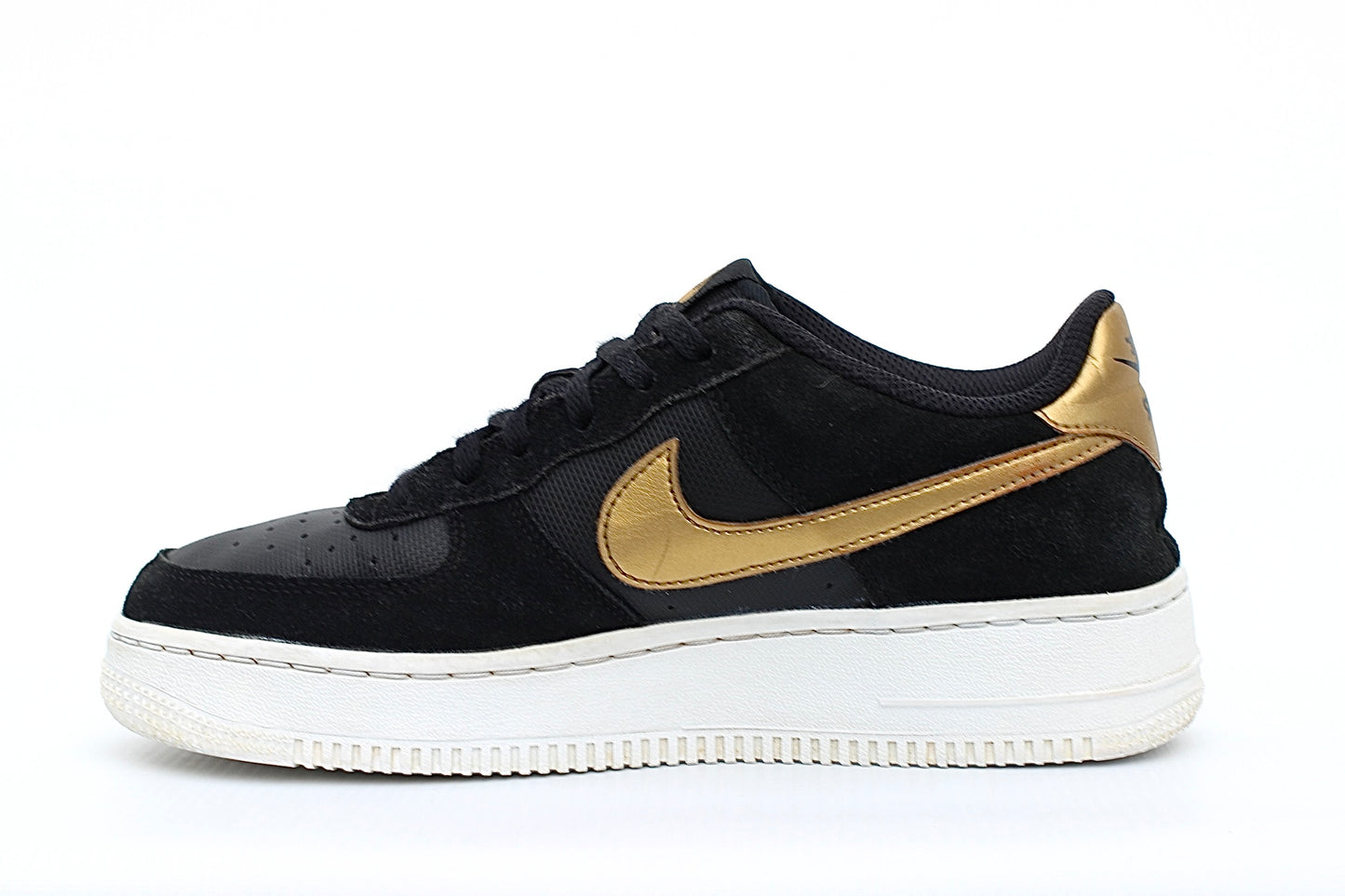 NIKE AIR FORCE 1 BLACK METALLIC GOLD