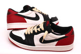 NIKE AIR JORDAN 1 LOW BLACK TOE